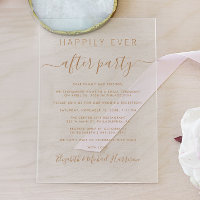 Mariage heureux pour toujours en or Script Récepti