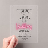 Invitations En Acrylique Mariage inspiré par la signature Neon (In situ (ordinateur de poche))