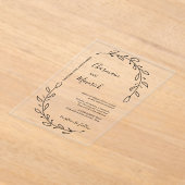 Invitations En Acrylique Mariage Laurel Wreath (Poser)