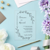 Invitations En Acrylique Mariage Laurel Wreath (Insitu (Mariage))