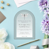 Invitations En Acrylique Mariage Libellule Sarcelle (Insitu (Mariage))