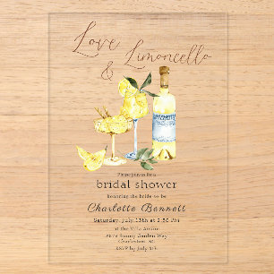 Invitations En Acrylique Mariage Limoncello Cocktail Enterrement de Vie de