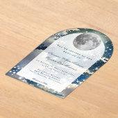 Invitations En Acrylique Mariage lunaire de nuit (Poser)