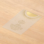 Invitations En Acrylique Mariage Lune de Minuit Céleste (Poser)