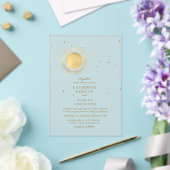 Invitations En Acrylique Mariage Lune Minuit Céleste (Insitu (Mariage))