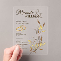 Mariage Luxueux Botanique Or