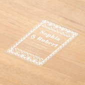 Invitations En Acrylique Mariage mexicain Fiesta Papel Picado Boho (Poser)