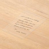 Invitations En Acrylique Mariage minimaliste manuscrit (Poser)