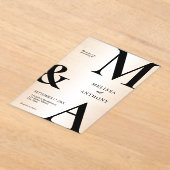 Invitations En Acrylique Mariage minimaliste moderne (Poser)