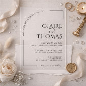Invitations En Acrylique Mariage minimaliste moderne