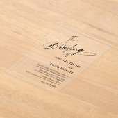 Invitations En Acrylique Mariage minimaliste moderne (Poser)