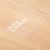 Invitations En Acrylique Mariage minimaliste moderne Bold (Poser)