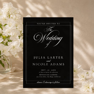 Invitations En Acrylique Mariage Minimaliste Simple Chic Classique