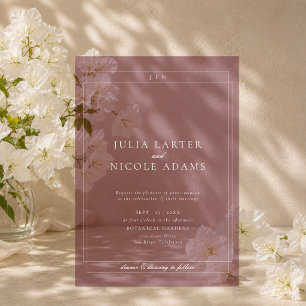 Invitations En Acrylique Mariage minimaliste simple ivoire classique de Bou