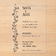 Mariage minimaliste typographie noir
