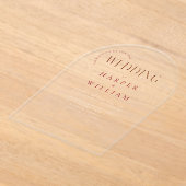 Invitations En Acrylique mariage moderne (Poser)