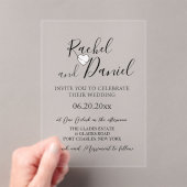 Invitations En Acrylique Mariage moderne (In situ (ordinateur de poche))