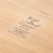 Invitations En Acrylique Mariage moderne (Poser)
