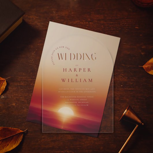 Invitations En Acrylique mariage moderne