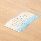 Invitations En Acrylique Mariage moderne All Seasons Beach (Poser)