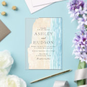 Invitations En Acrylique Mariage moderne All Seasons Beach (Insitu (Mariage))