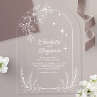 Mariage Moderne avec Arche Étoilée Florale Blanche