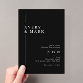 Invitations En Acrylique Mariage moderne avec code QR et collage de photos (In situ (ordinateur de poche))