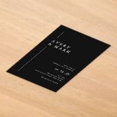 Invitations En Acrylique Mariage moderne avec code QR et collage de photos (Poser)