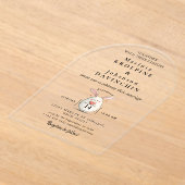 Invitations En Acrylique Mariage Moderne Calligraphie Acrylique Invitations (Poser)