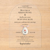 Invitations En Acrylique Mariage Moderne Calligraphie Acrylique Invitations (Recto)