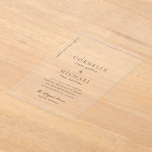 Invitations En Acrylique Mariage moderne Cordelia (Poser)