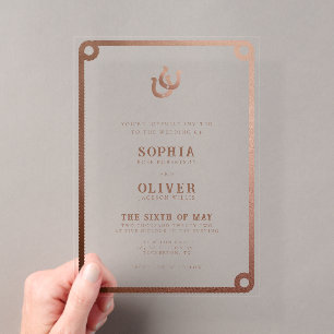 Invitations En Acrylique Mariage moderne country western