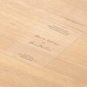 Invitations En Acrylique Mariage moderne Daria (Poser)