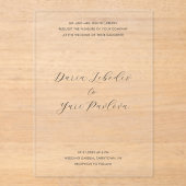 Invitations En Acrylique Mariage moderne Daria (Recto)