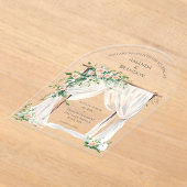 Invitations En Acrylique Mariage moderne et élégant (Poser)