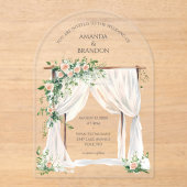 Invitations En Acrylique Mariage moderne et élégant (Recto)