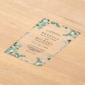 Invitations En Acrylique Mariage Moderne Eucalyptus (Poser)