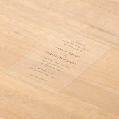 Invitations En Acrylique Mariage moderne Luna (Poser)