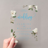 Invitations En Acrylique Mariage Moderne Magnolia (In situ (ordinateur de poche))