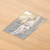 Invitations En Acrylique Mariage Moderne Photo Écriture Rustique (Poser)