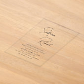 Invitations En Acrylique Mariage Moderne Propre (Poser)