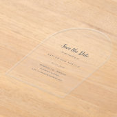 Invitations En Acrylique Mariage moderne Saylor Enregistrer la date (Poser)