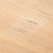 Invitations En Acrylique Mariage moderne Saylor Enregistrer la date (Poser)