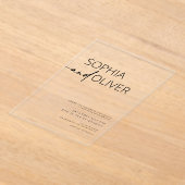 Invitations En Acrylique Mariage moderne simple (Poser)