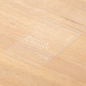 Invitations En Acrylique Mariage moderne simple et chic (Poser)