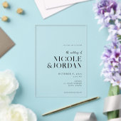 Invitations En Acrylique Mariage moderne simple et chic (Insitu (Mariage))