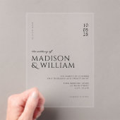 Invitations En Acrylique Mariage moderne simple et chic (In situ (ordinateur de poche))