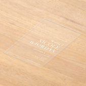 Invitations En Acrylique Mariage moderne simple et chic (Poser)
