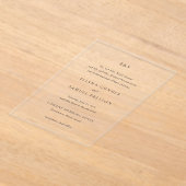 Invitations En Acrylique Mariage Monogramme Classique (Poser)