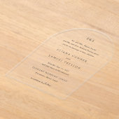Invitations En Acrylique Mariage Monogramme Classique (Poser)